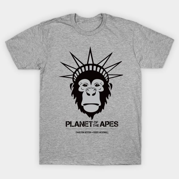 Planet of the Apes - Alternative Movie Poster T-Shirt by MoviePosterBoy